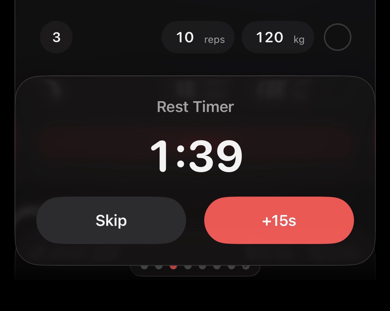 Up Lifting Rest Timer Controls - Easily adjust rest periods