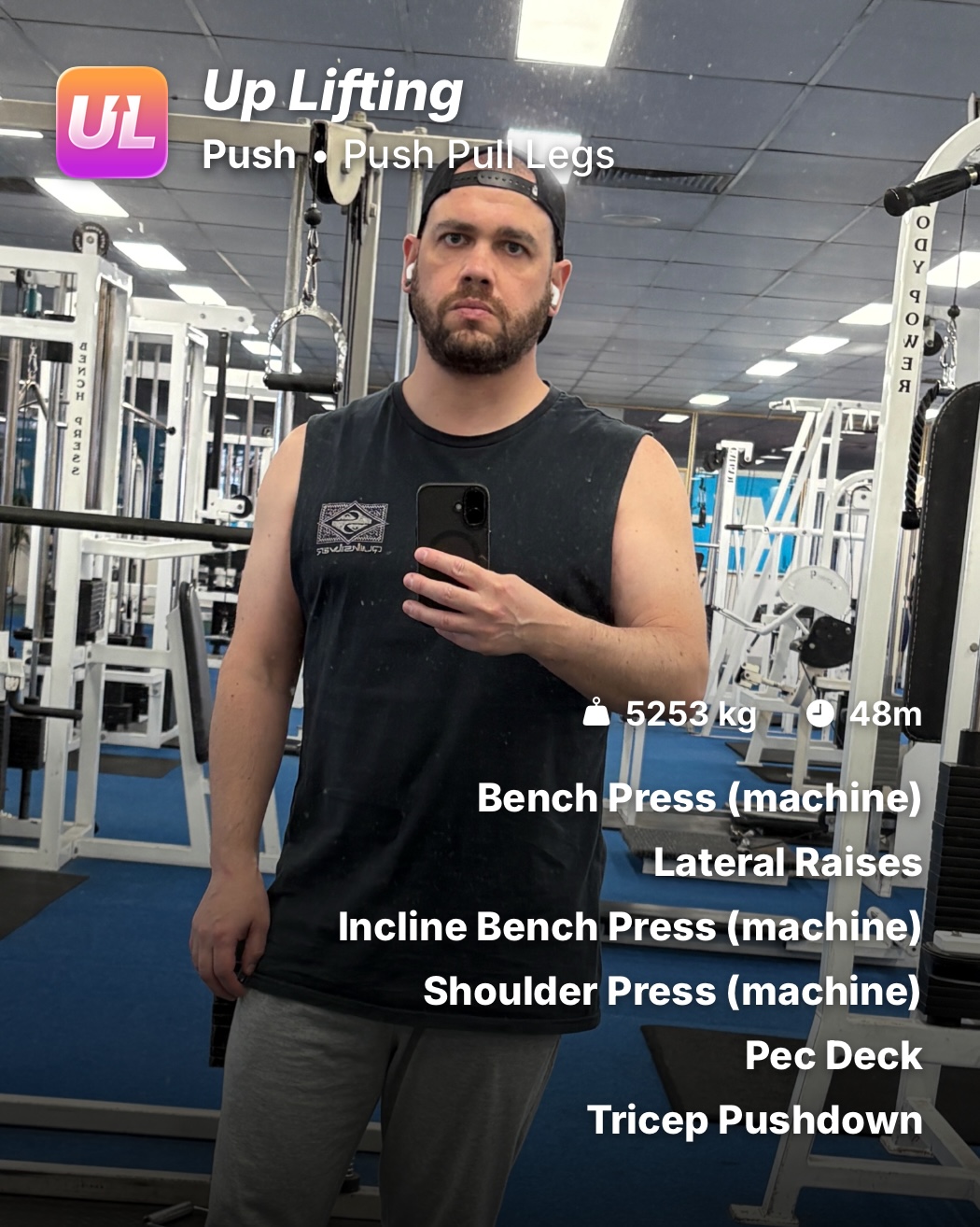 Up Lifting Workout Share Card - Beautifully designed for community sharing